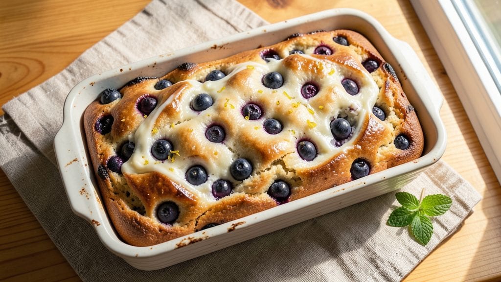 Old Fashioned Blueberry Cream Cheese Loaf Recipe: Buttery Crust With Juicy Fruit Swirls